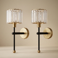 Cristallo wall light — brass & black