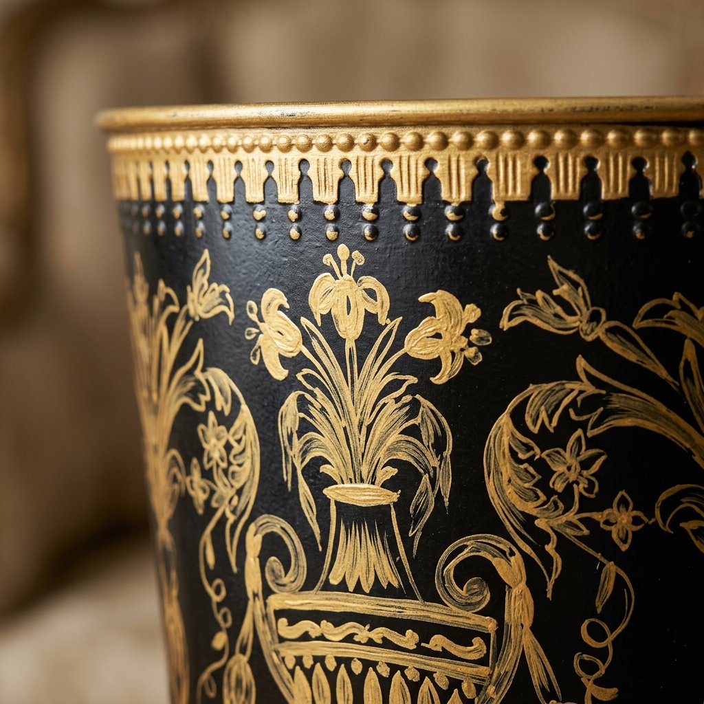 Pre-order : The Milanese Grandeur Waste Gallery – Hand-Painted Ornate Bin