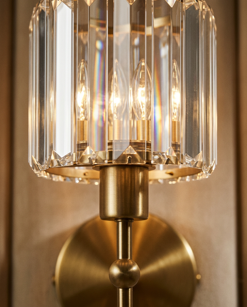 Cristallo wall light — brass