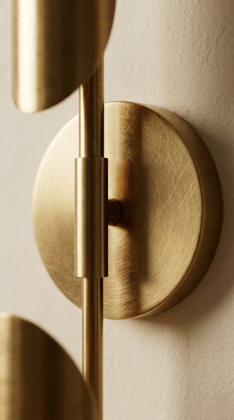 Odeon Dual-Directional Wireless Wall Sconce – Sculptural Brushed Brass LED