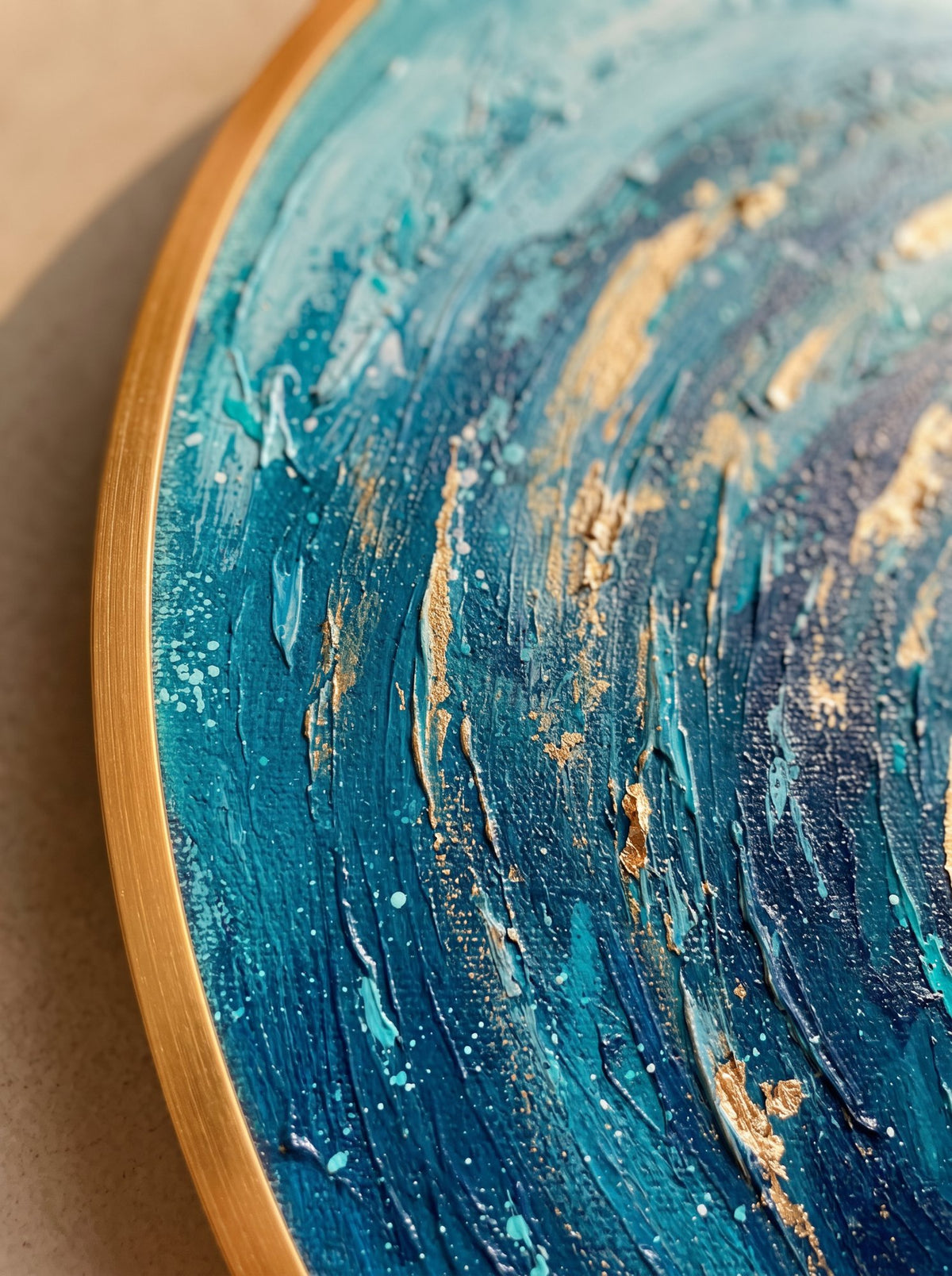 LIMITED COLLECTION: The Vortice — Hand-Painted Circular Abstract Wall Art