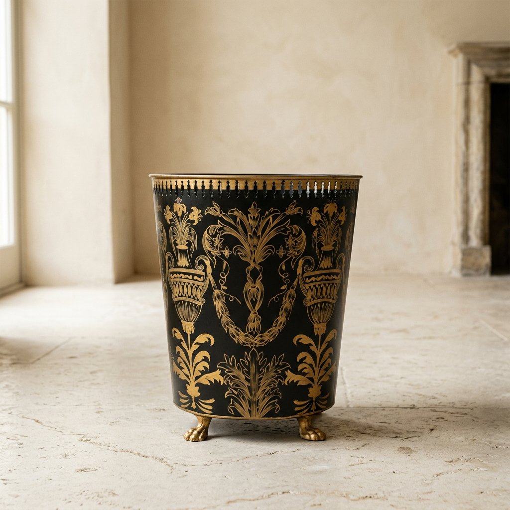 Pre-order : The Milanese Grandeur Waste Gallery – Hand-Painted Ornate Bin
