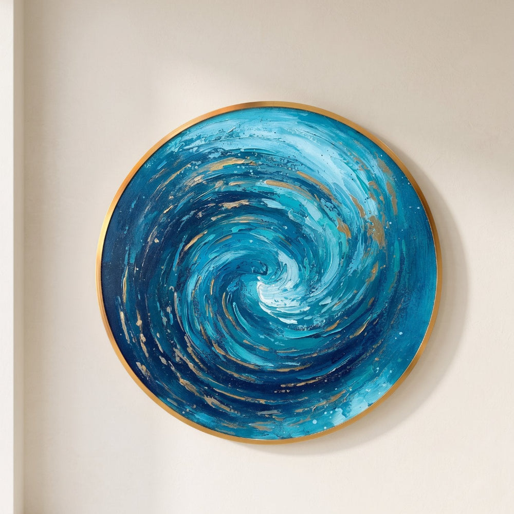 LIMITED COLLECTION: The Vortice — Hand-Painted Circular Abstract Wall Art