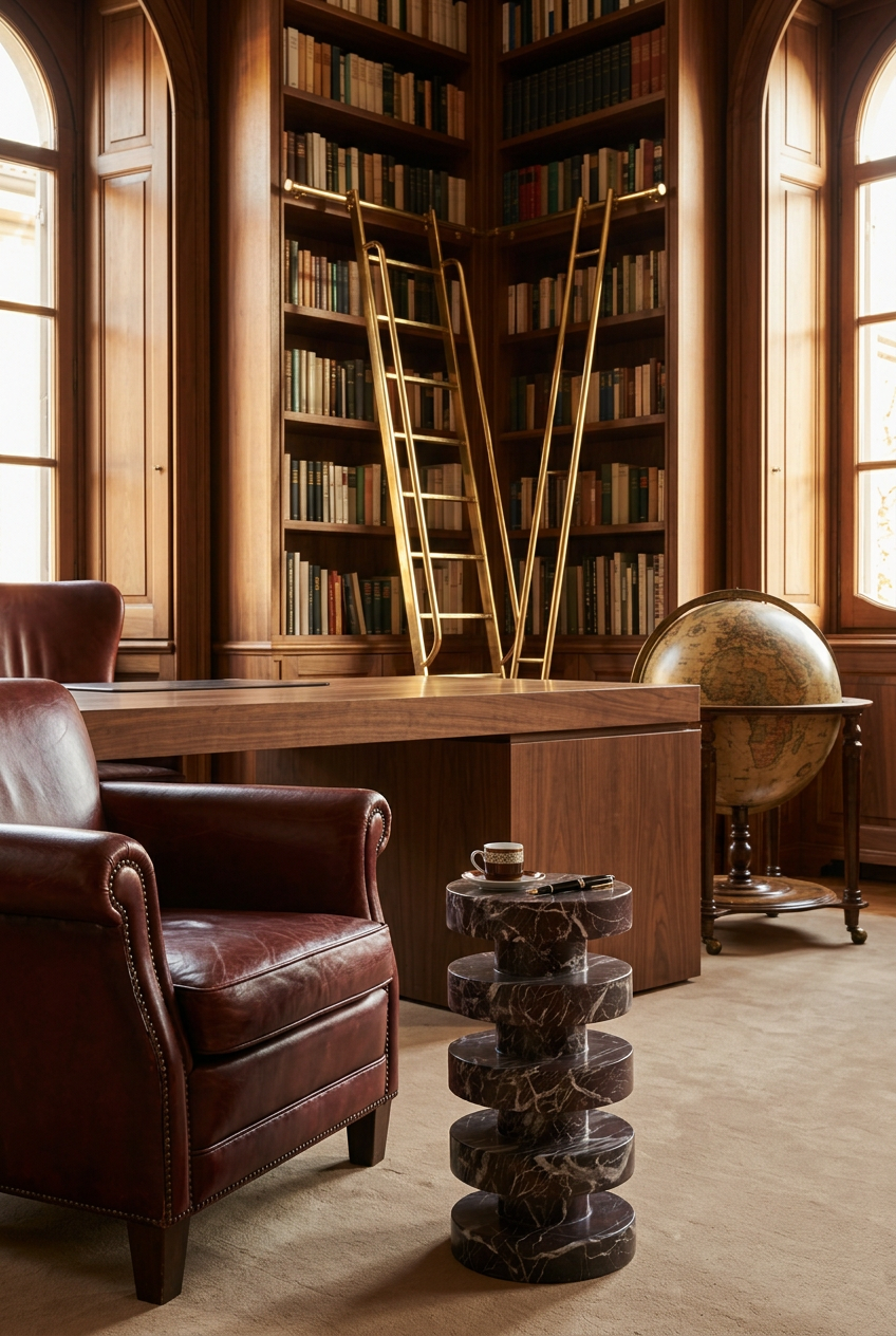 The Rocchetto Marble Side Table