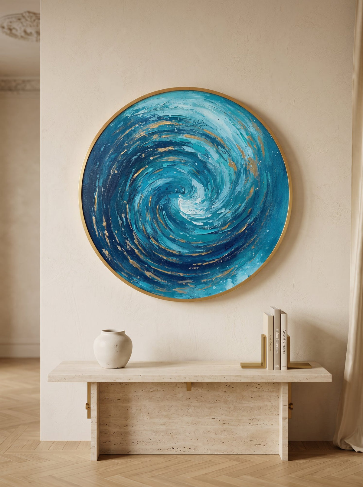 LIMITED COLLECTION: The Vortice — Hand-Painted Circular Abstract Wall Art