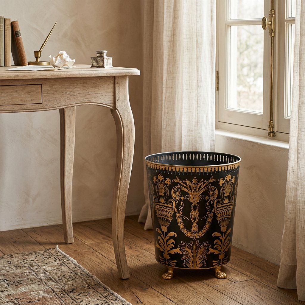 Pre-order : The Milanese Grandeur Waste Gallery – Hand-Painted Ornate Bin