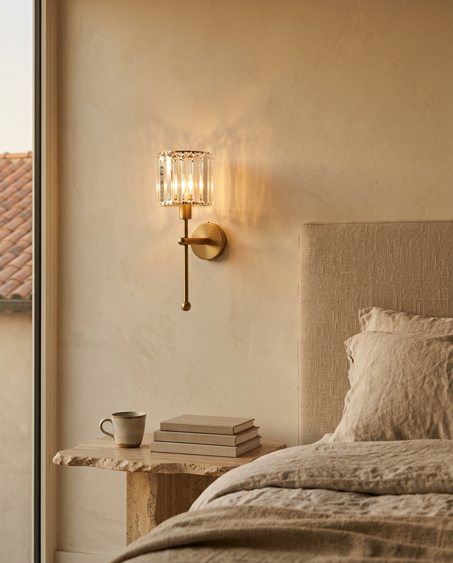Cristallo wall light — brass