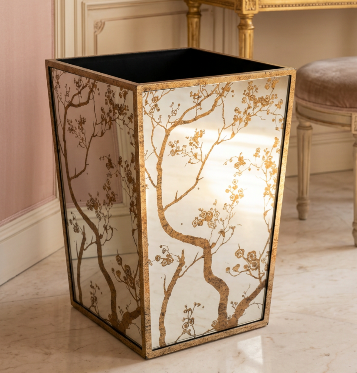 Blossom Branch Waste Bin / indoor planter