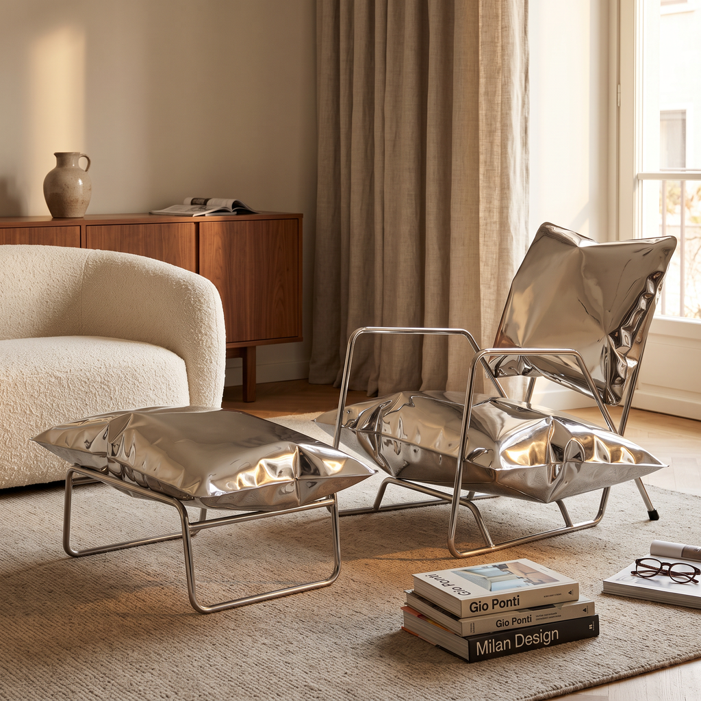 The Solenne Chair & footstool set