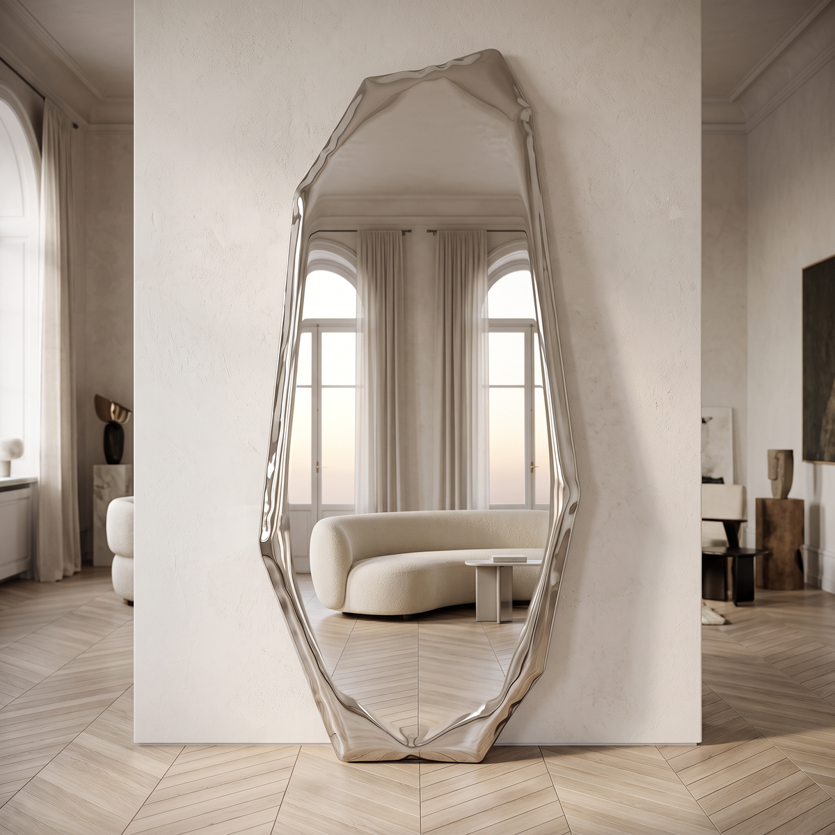 Odina Silver Mirror - Large