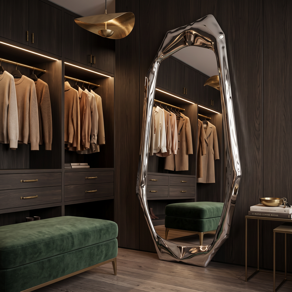 Odina Silver Mirror - Large