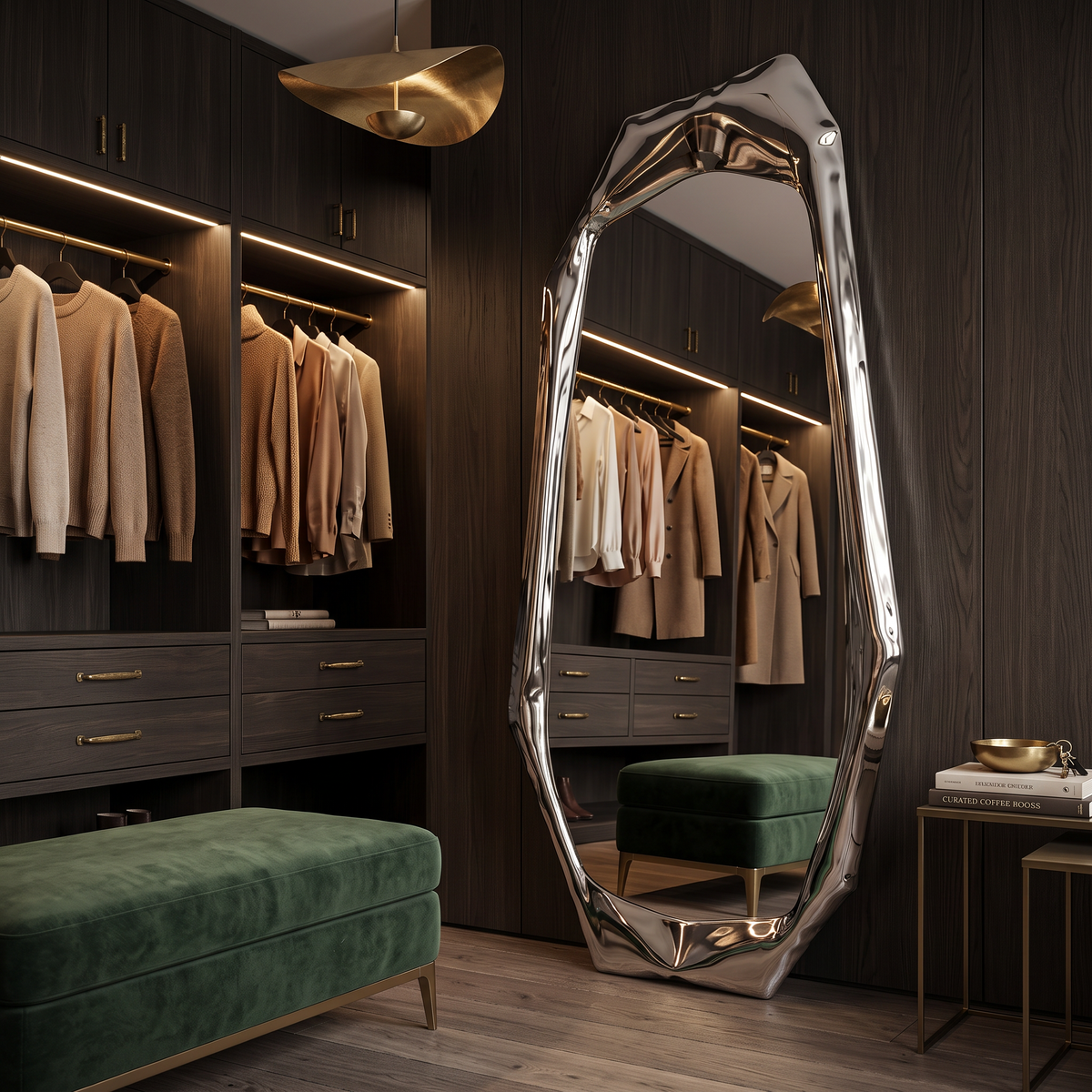 Odina Silver Mirror - Large