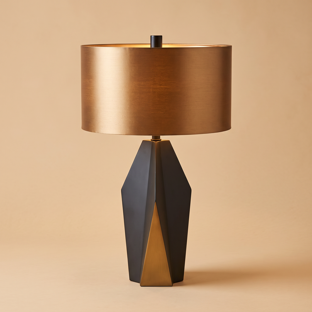 Sculptural Silk Table Lamp