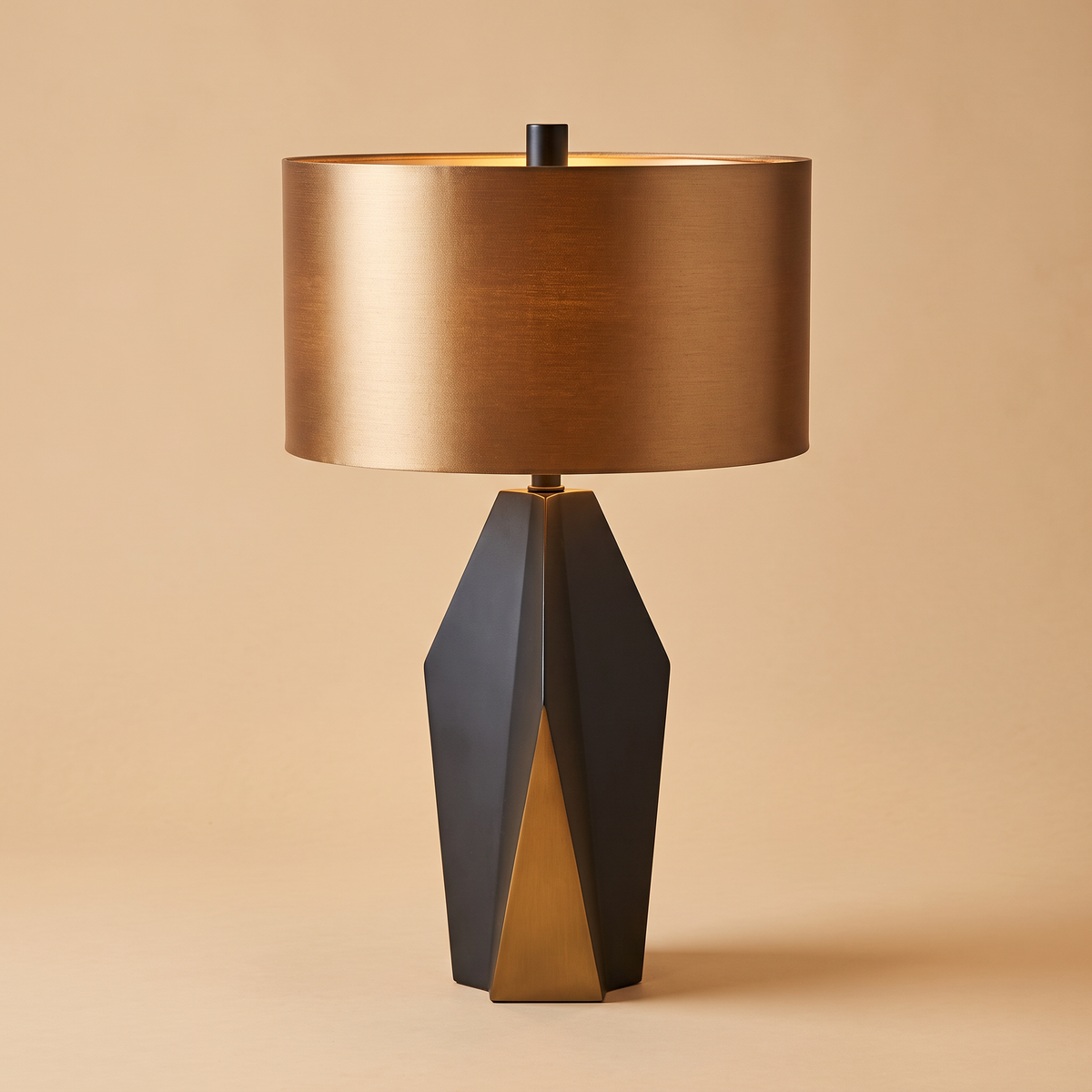 Sculptural Silk Table Lamp