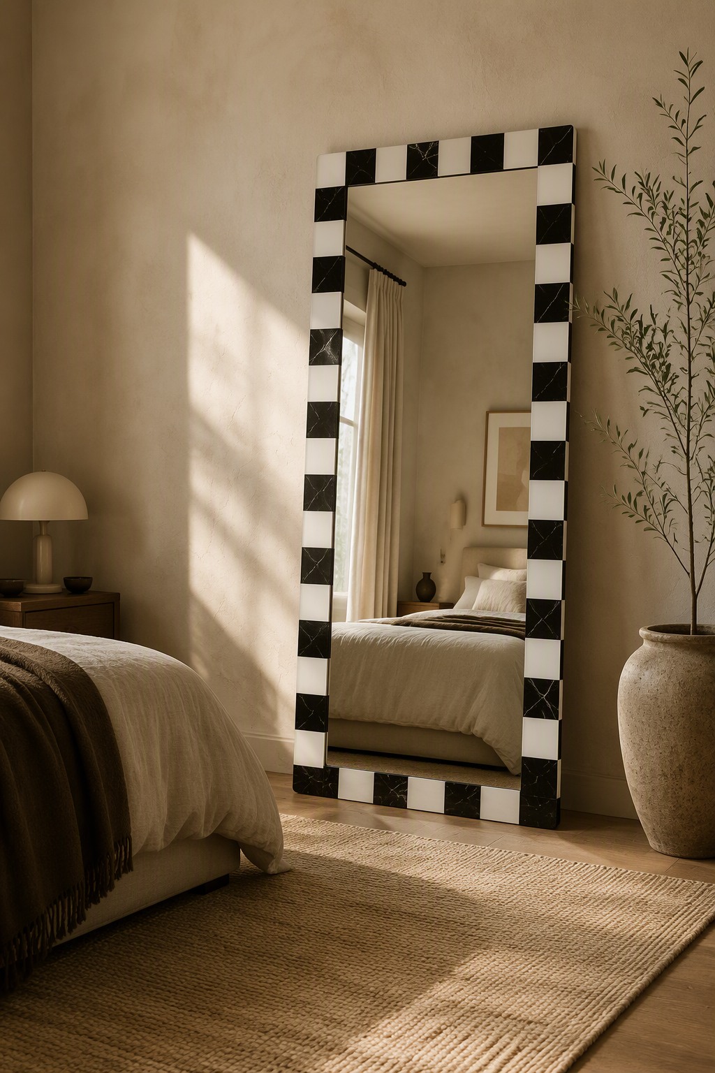 The Checkmate Grand Floor Mirror