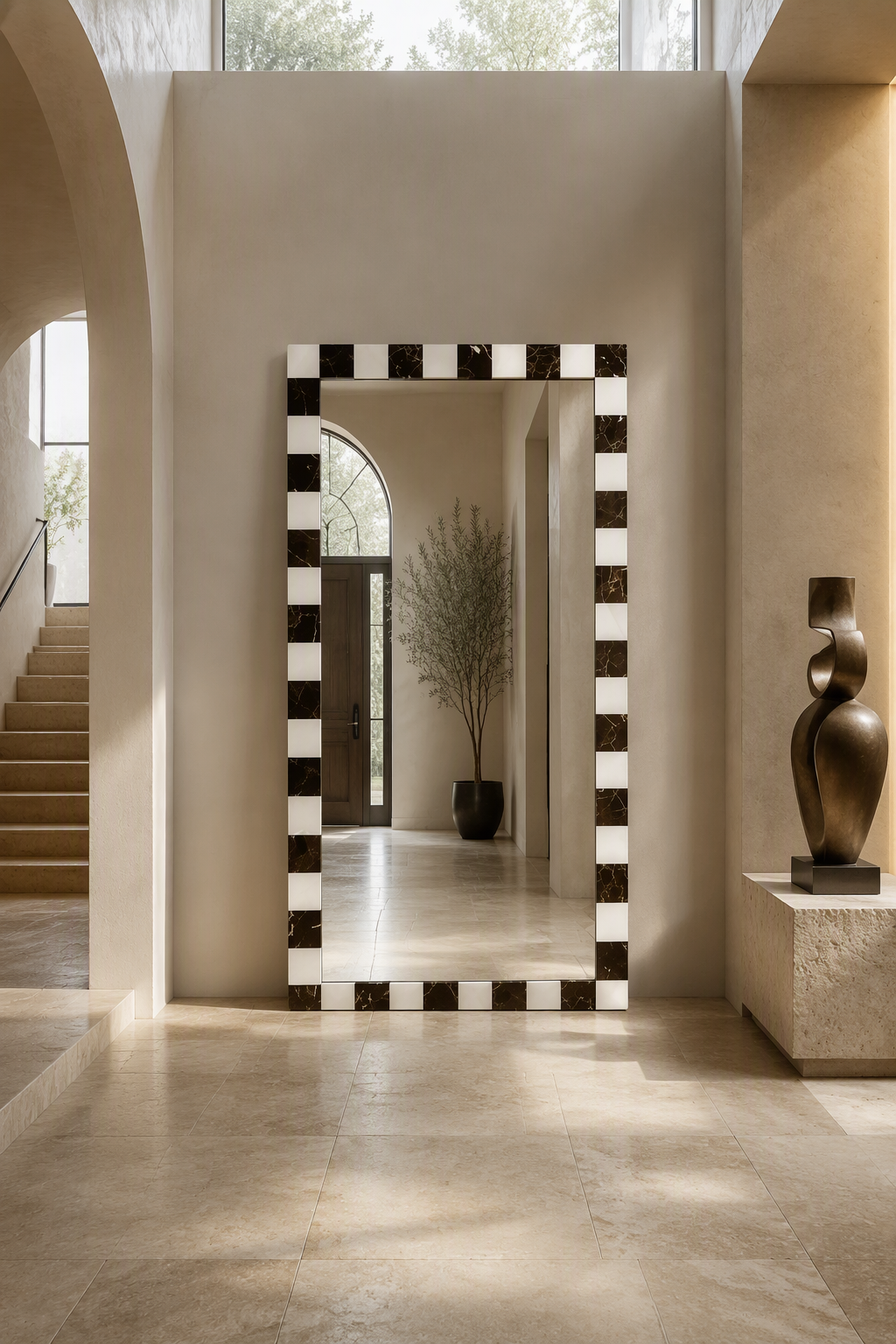 The Checkmate Grand Floor Mirror