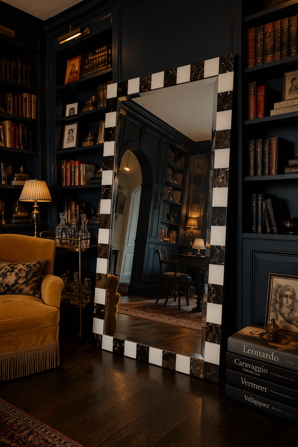 The Checkmate Grand Floor Mirror