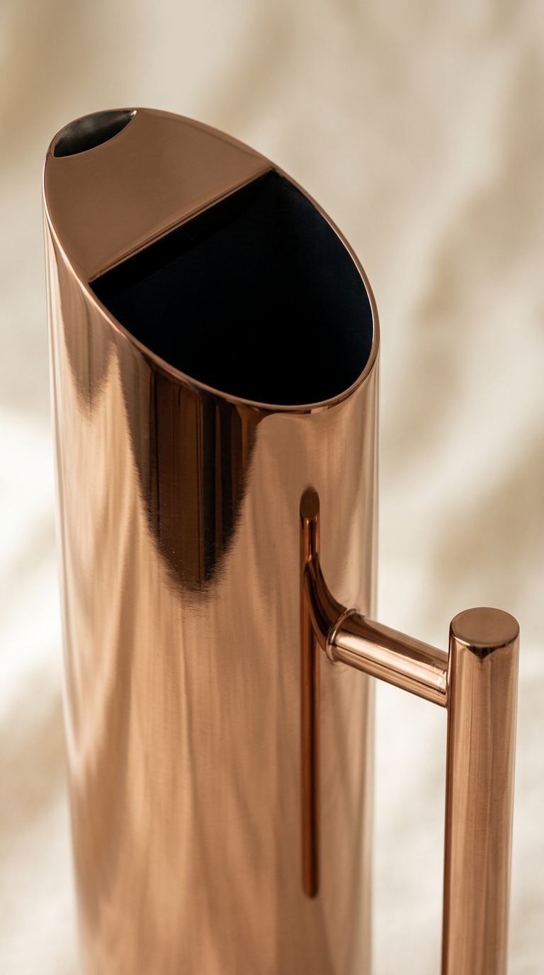 The Onice Pitcher — Rose-Tone Sculptural Vessel