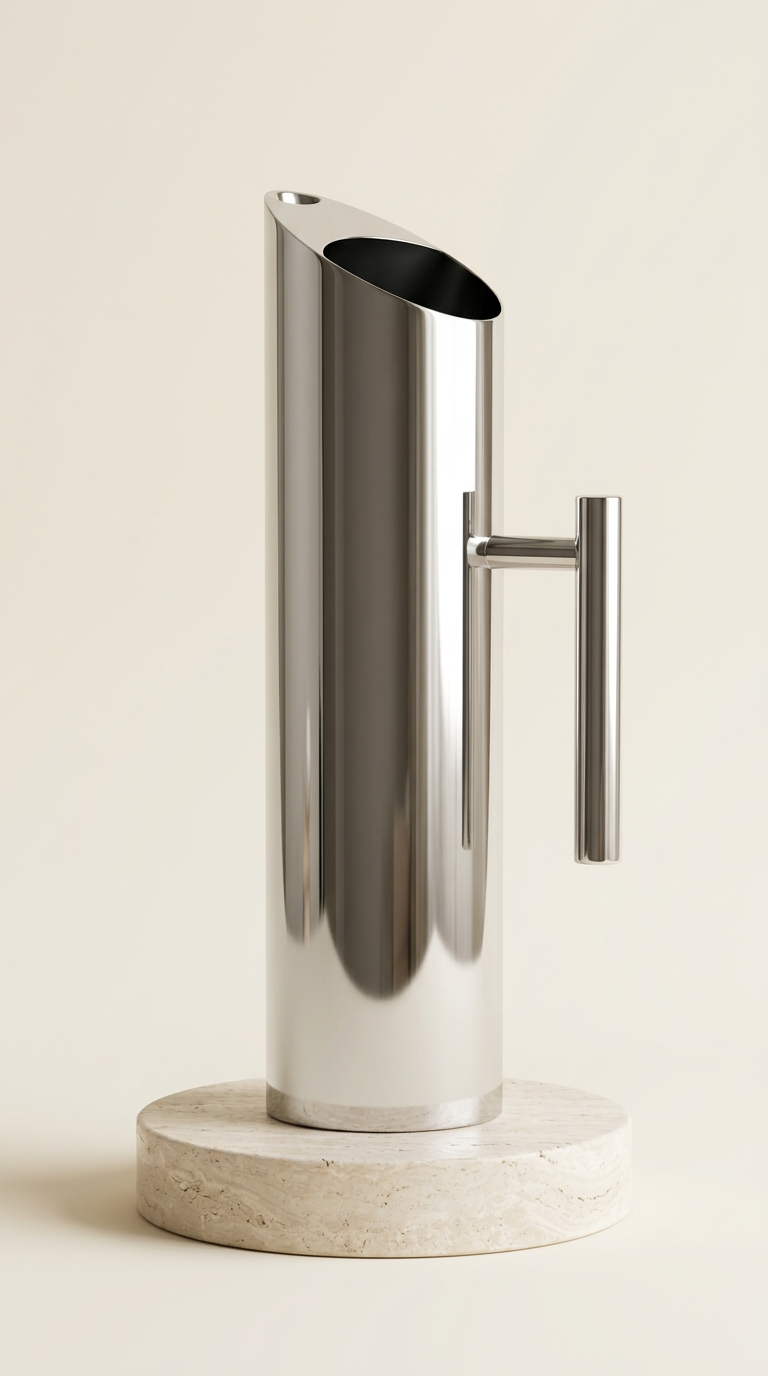 The Onice Pitcher — Polished Steel