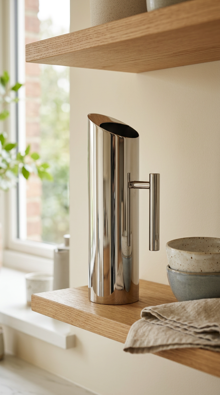The Onice Pitcher — Polished Steel