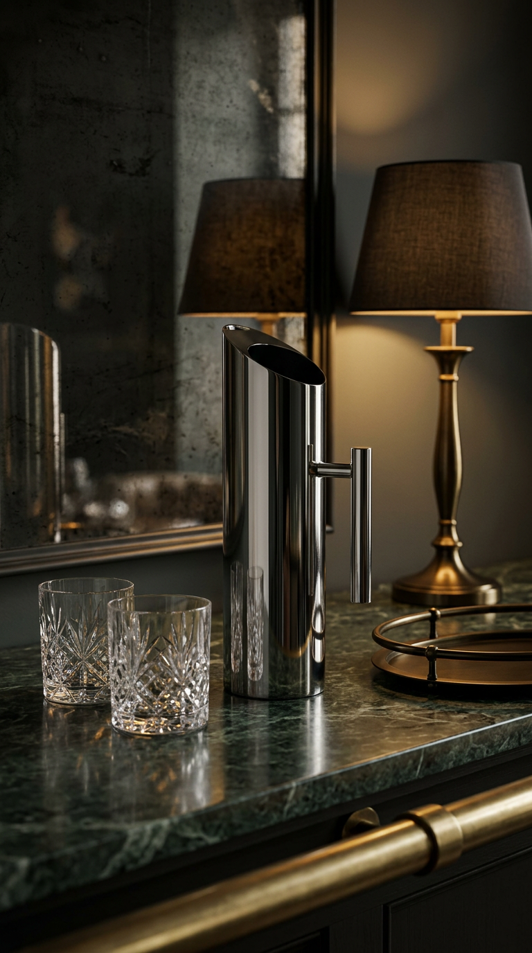 The Onice Pitcher — Polished Steel