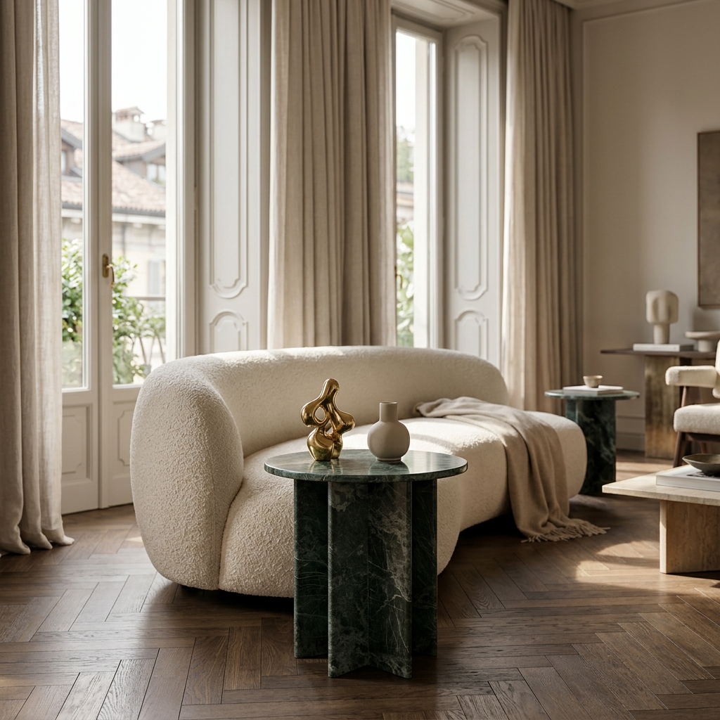Verde Marble Side Table